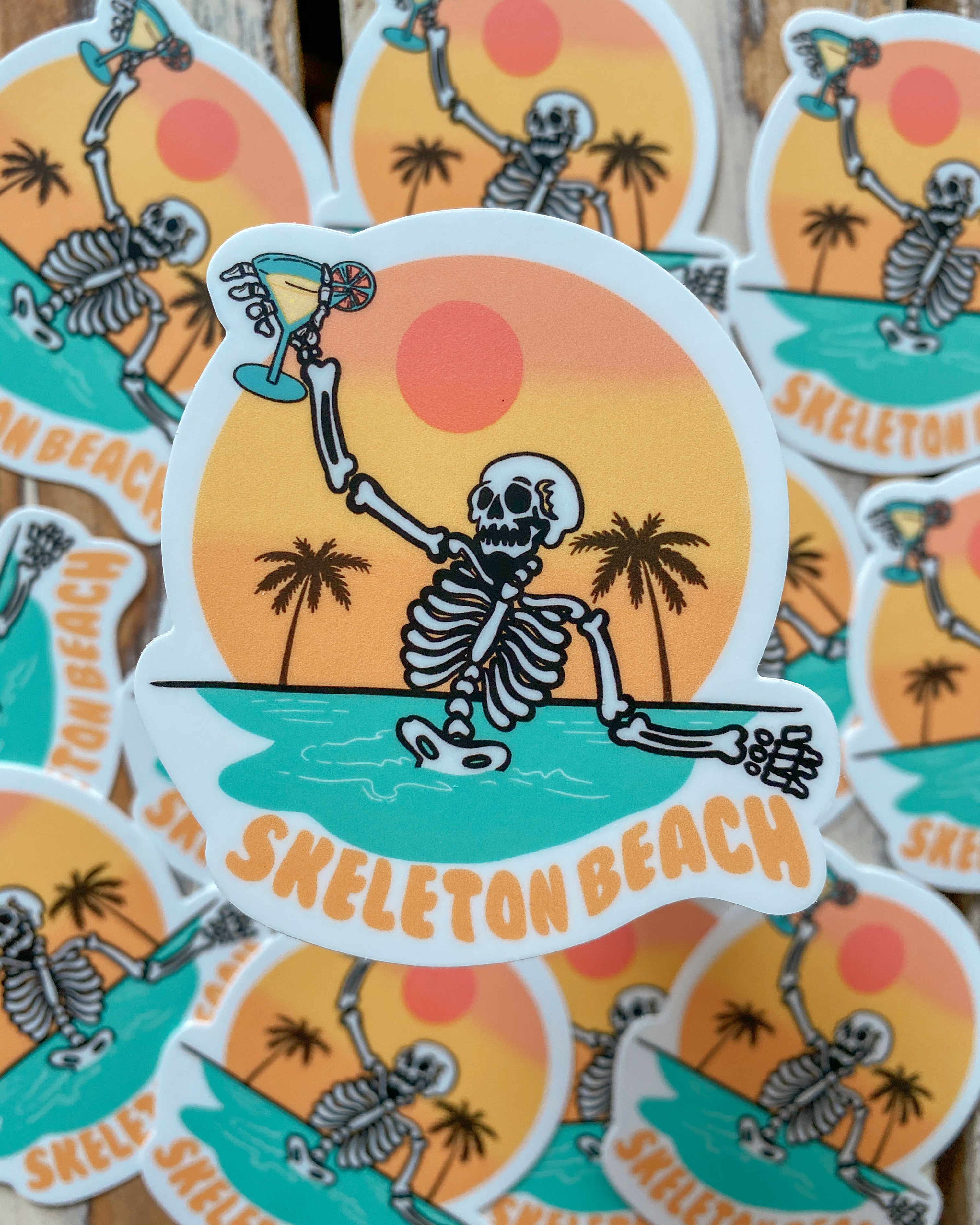 Skeleton Beach Sticker