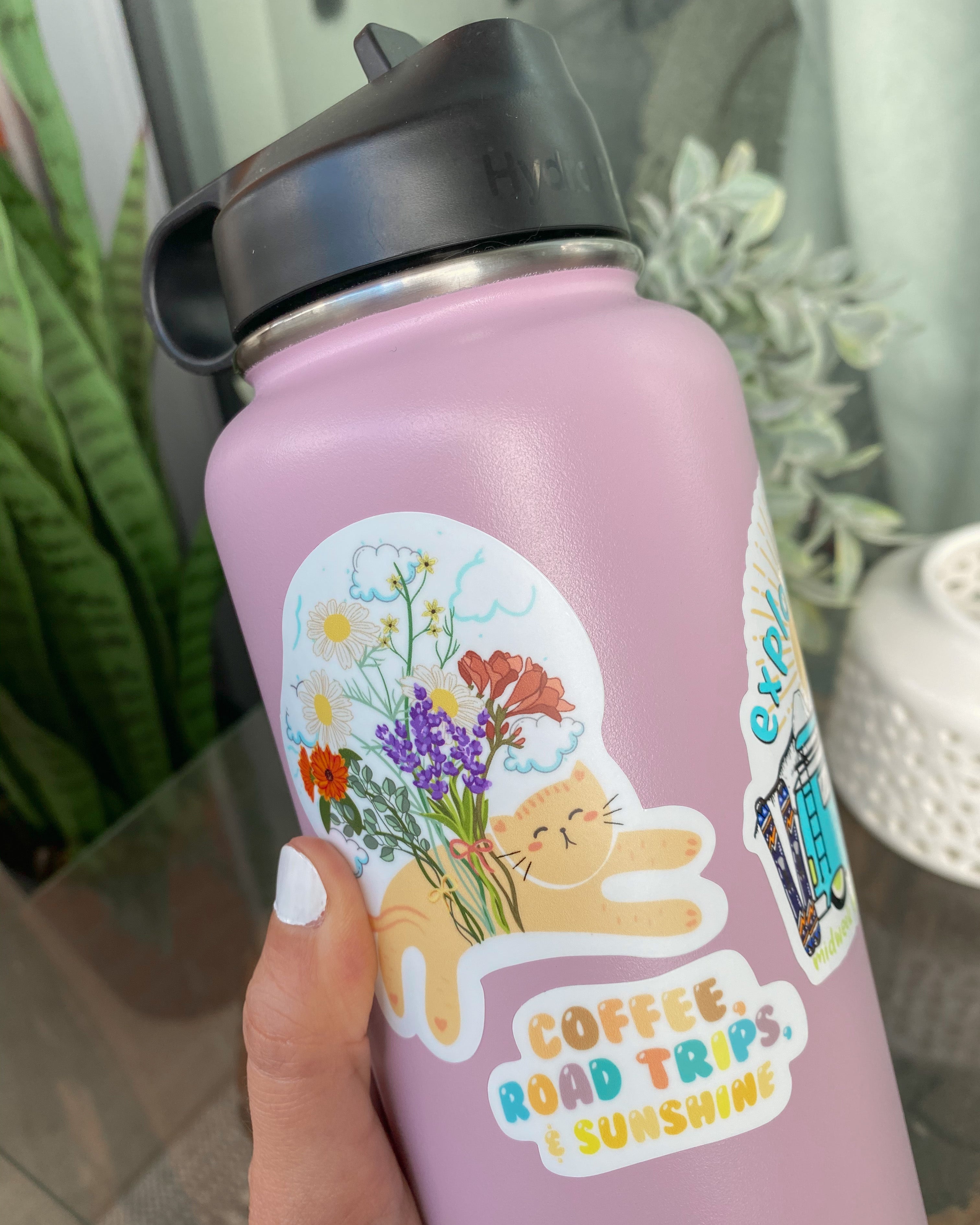 Coffee, Road Trips & Sunshine Sticker