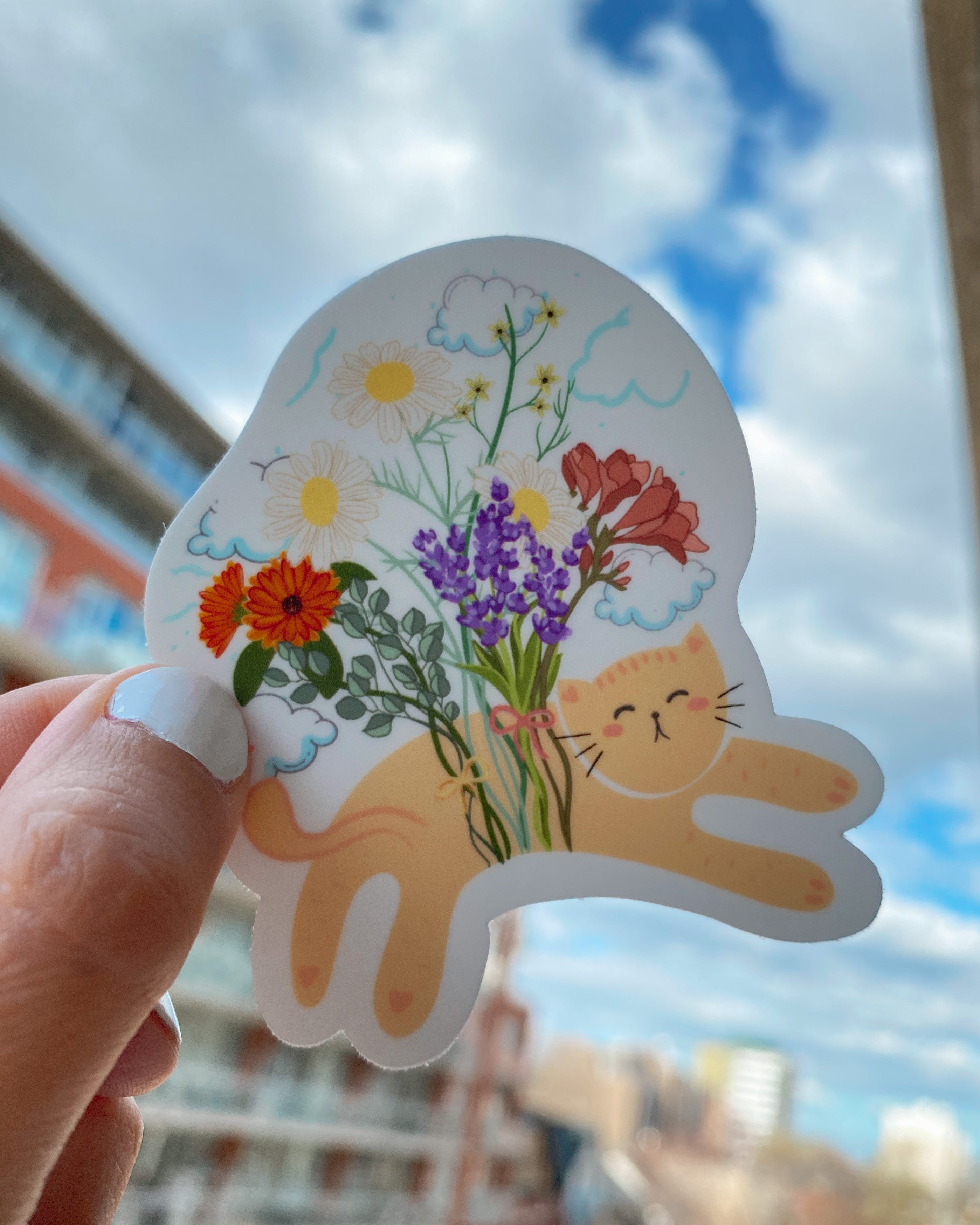 Flowers Give You Wings Sticker