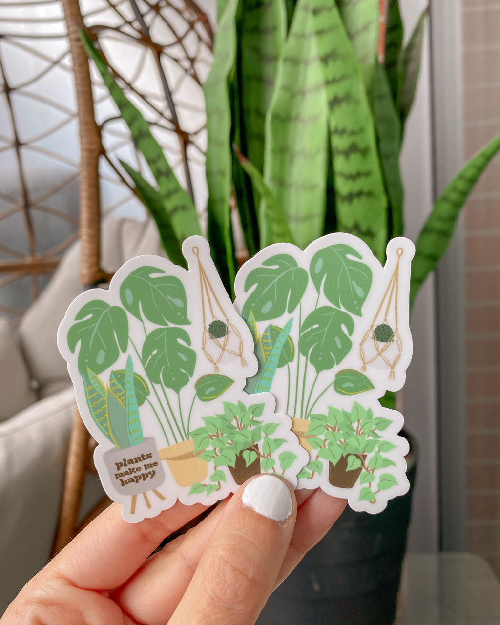 Plants Make Me Happy Sticker