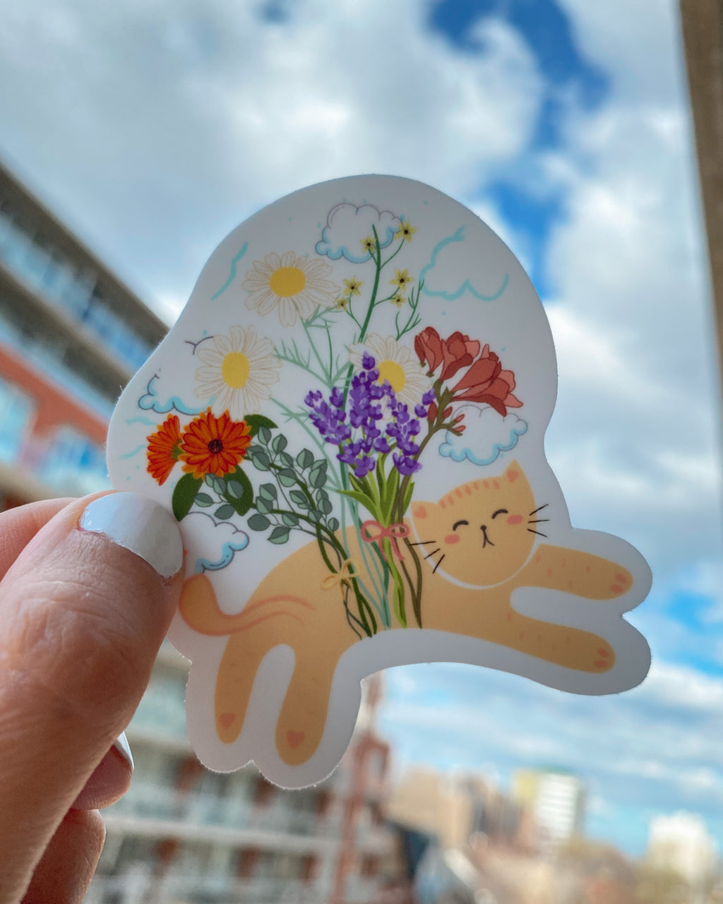 Flowers Give You Wings Sticker