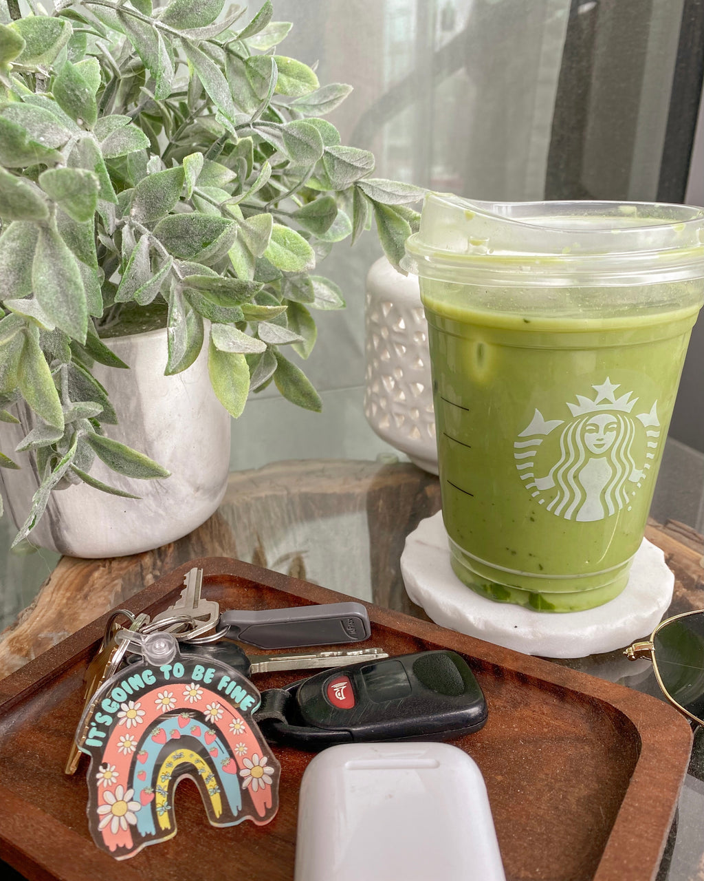 It's Going To Be Fine Rainbow Keychain